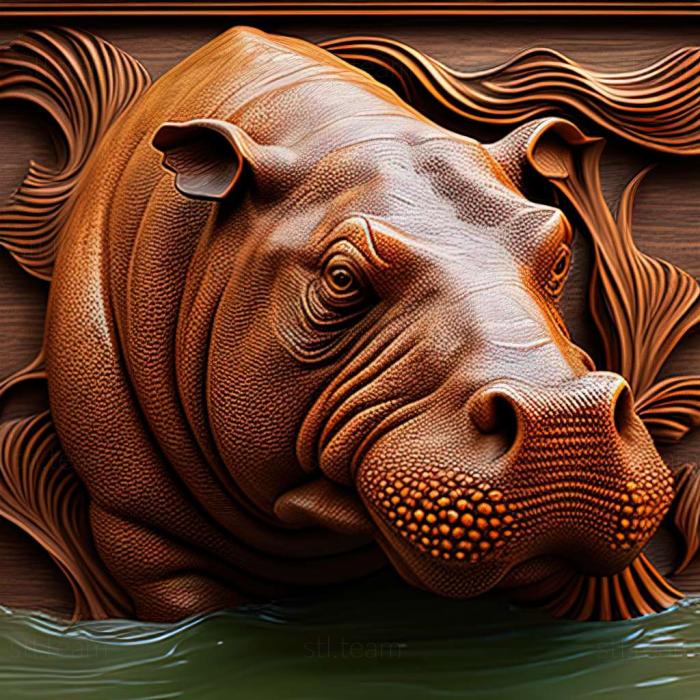 3D model hippopotamuse (STL)